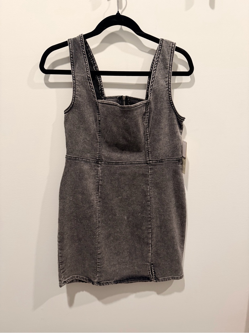 Washed Black Denim Dress